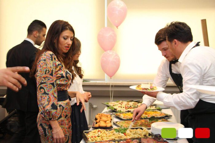 Banquet organisé par le service traiteur de la Bella Italia