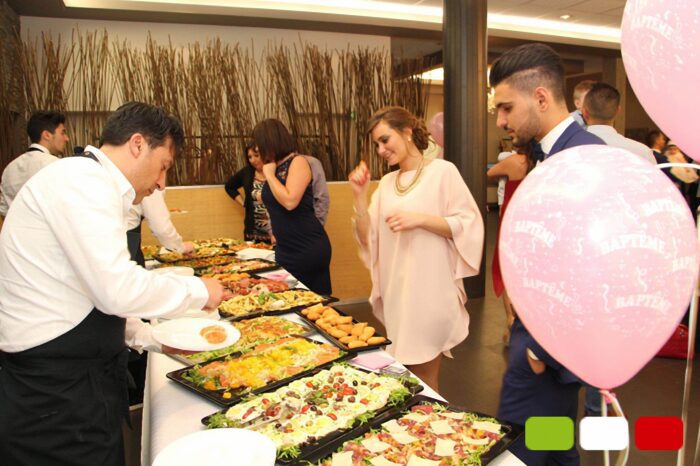 Banquet organisé par le service traiteur de la Bella Italia
