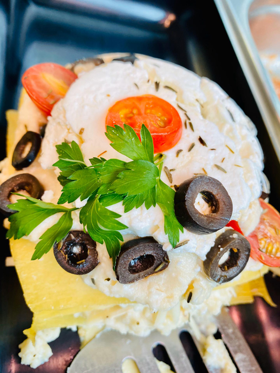 Lasagnette au chèvre frais et thin