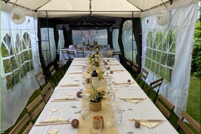 Organisation table pour mariage. traiteur italien La Bella Italia Bruxelles - La Hulpe.